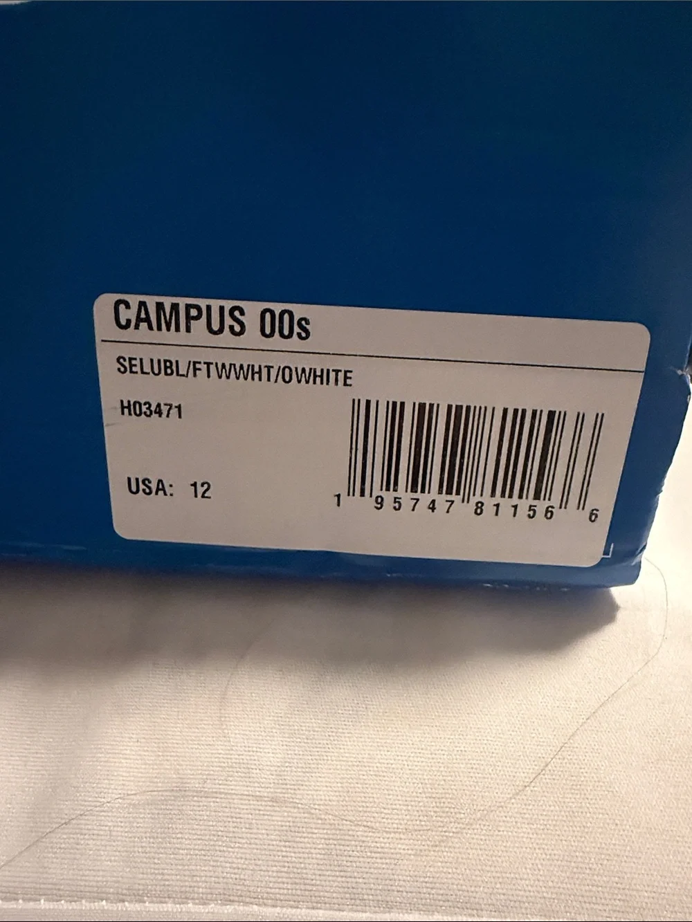 adidas Blue Suede Campus 00’s Sneakers with White Stripes